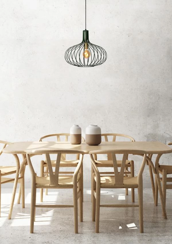 Lucide MANUELA - Pendant light - Ø 50 cm - 1xE27 - Green - ambiance 1